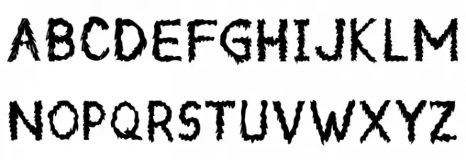 Creepy Forest Schriftart Groß