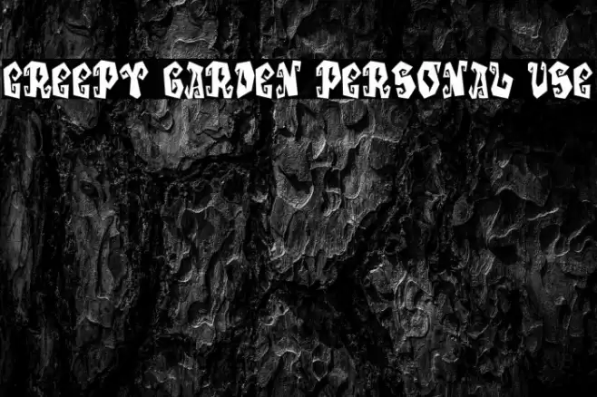 Creepy Garden Personal Use Font examples