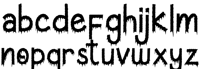 Creepy Ghost Font LOWERCASE