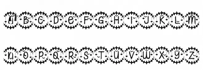 Creepy Halloween Monogram フォント 大文字