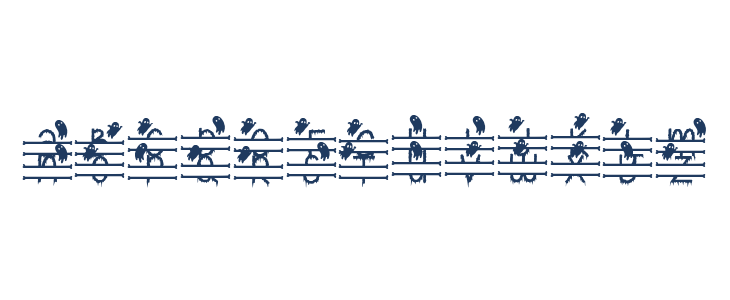 Creepy Halloween Monogram Lowercase