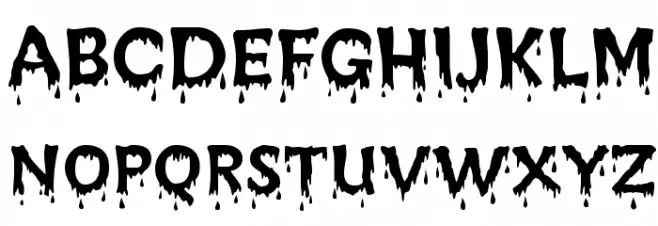 Creepy Regular Schriftart Groß