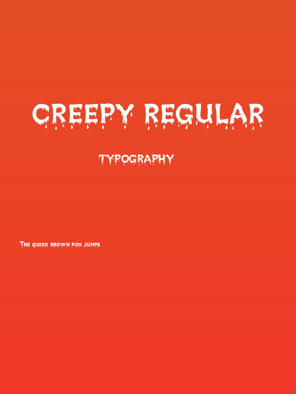 Creepy Regular Poster