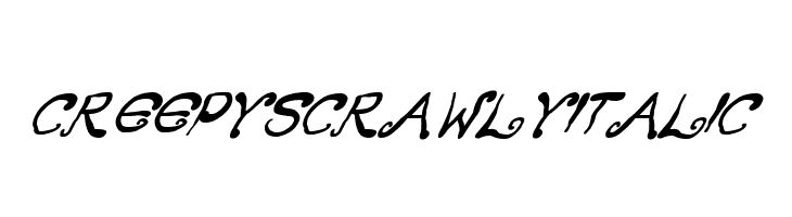 Creepy Scrawly Italic Шрифта