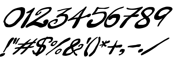 Creepy Scrawly Italic Font OTHER CHARS