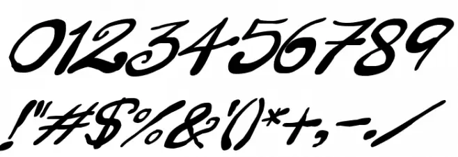 Creepy Scrawly Italic Шрифта ДРУГИЕ символов