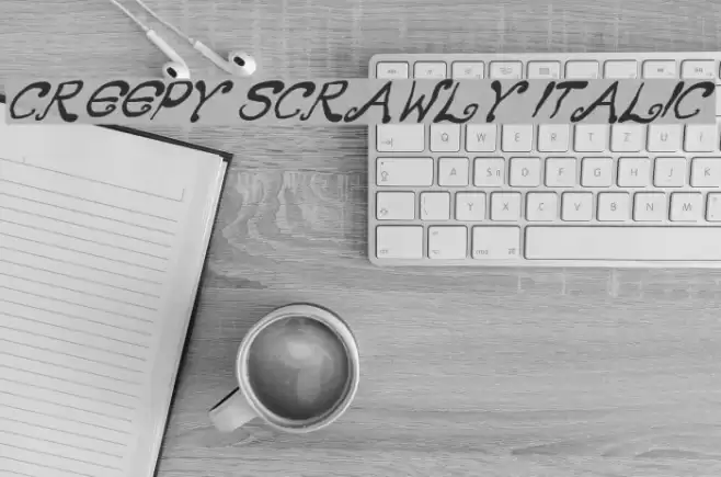 Creepy Scrawly Italic Шрифта examples