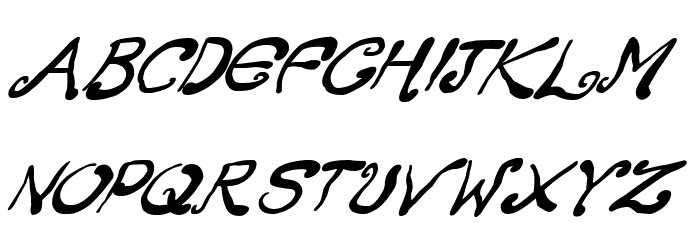 Creepy Scrawly Italic Font LOWERCASE