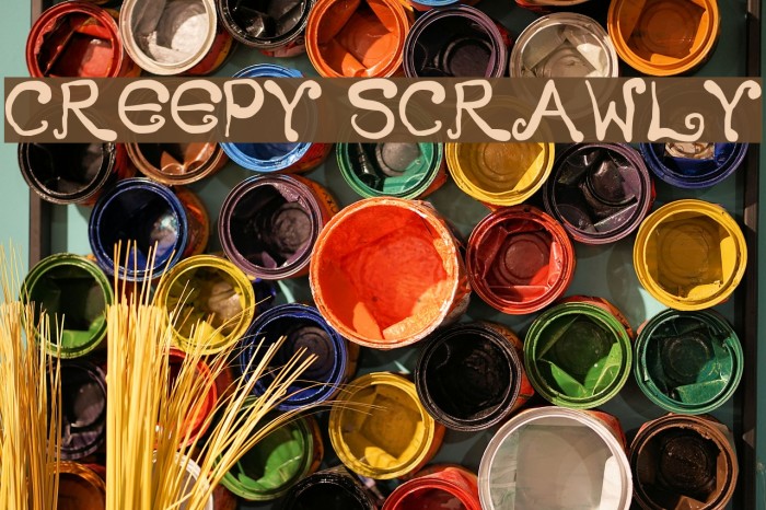 Creepy Scrawly Font examples