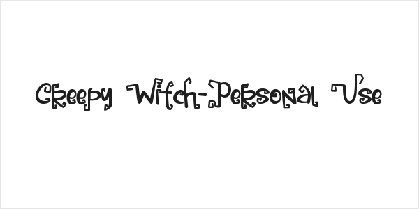 Creepy Witch-Personal Use Logo