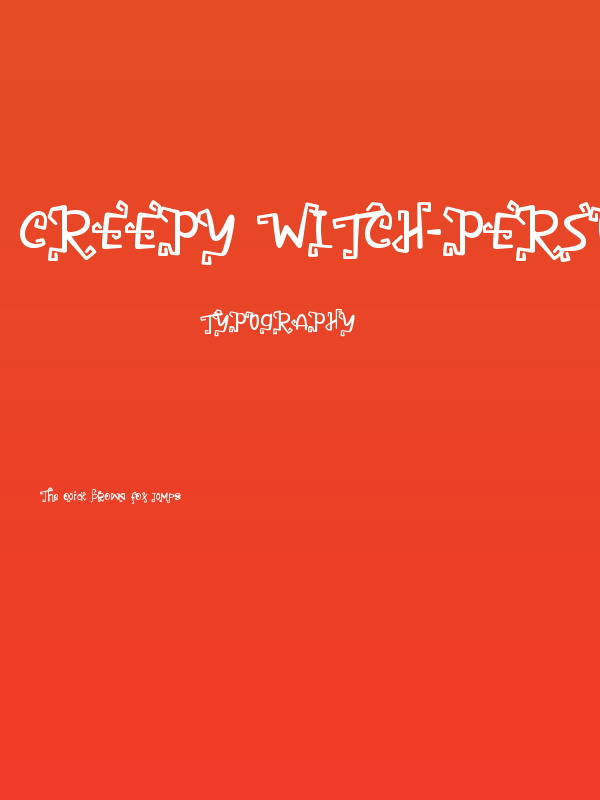 Creepy Witch-Personal Use Poster