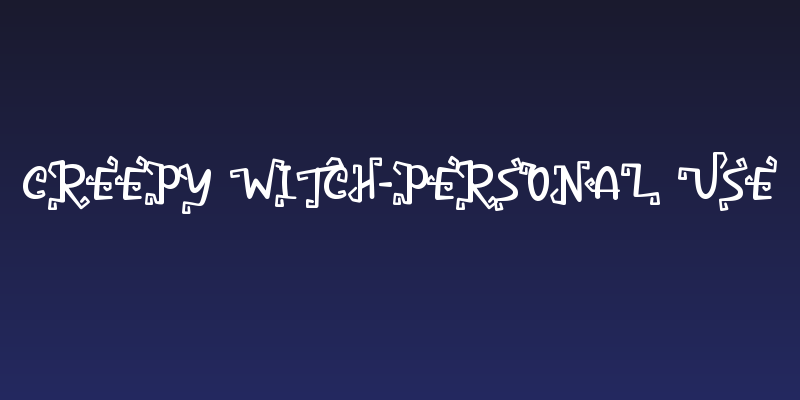 Creepy Witch-Personal Use Social Header