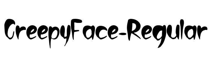 CreepyFace-Regular  नि: शुल्क फ़ॉन्ट्स डाउनलोड