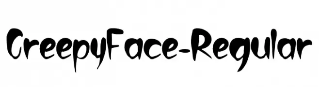 CreepyFace-Regular  Frei Schriftart Herunterladen