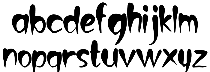 CreepyFace-Regular Font LOWERCASE