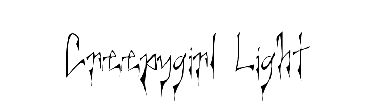 Creepygirl Light  font caratteri gratis