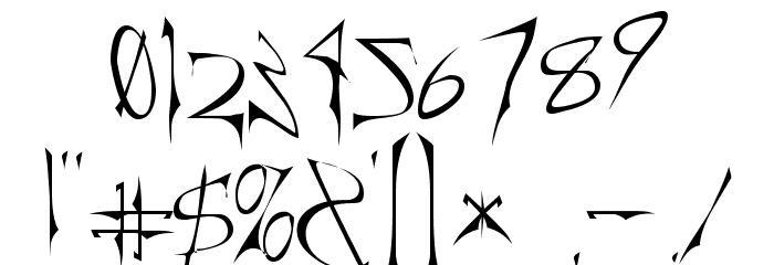 Creepygirl Light Font OTHER CHARS