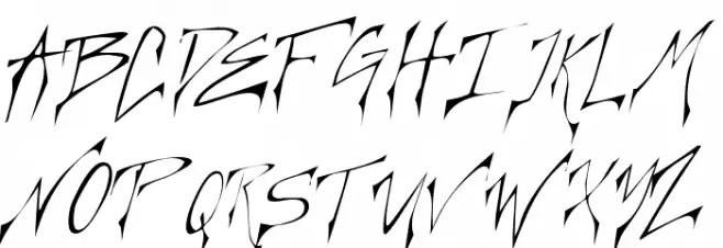 Creepygirl LightOblique Шрифта ВЕРХНИЙ