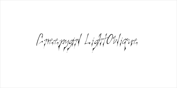 Creepygirl LightOblique Logo