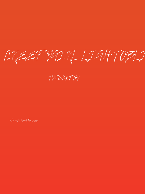 Creepygirl LightOblique Poster