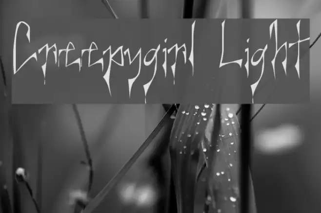 Creepygirl Light Font examples