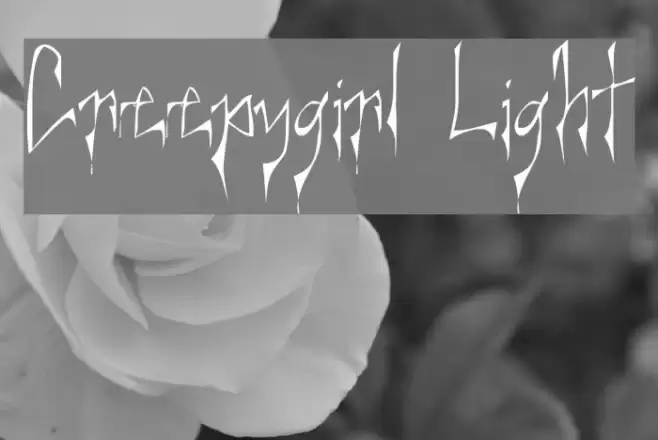 Creepygirl Light Font examples