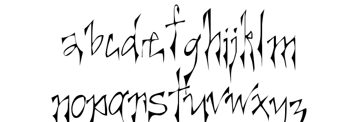 Creepygirl Light Font LOWERCASE