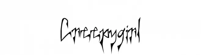 Creepygirl  Frei Schriftart Herunterladen