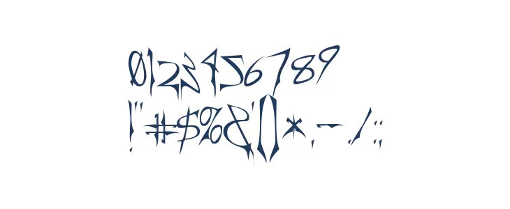 Creepygirl Font OTHER CHARS