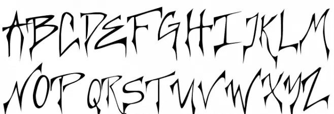 Creepygirl Schriftart Groß