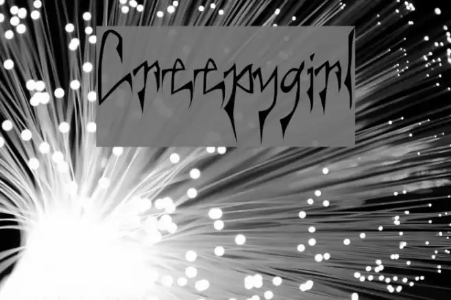 Creepygirl Font examples
