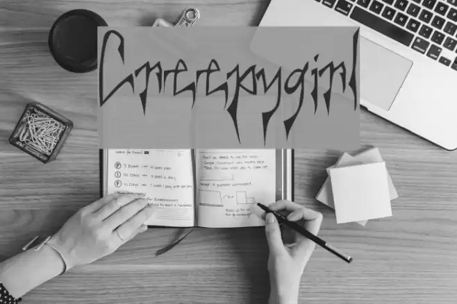 Creepygirl Font examples