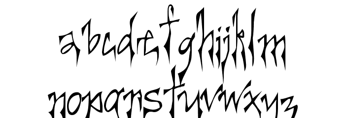 Creepygirl Font LOWERCASE