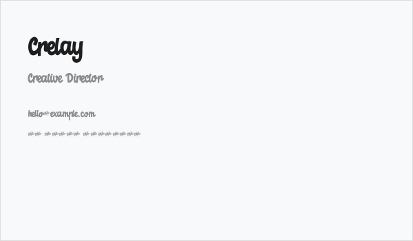 Crelay Business Card