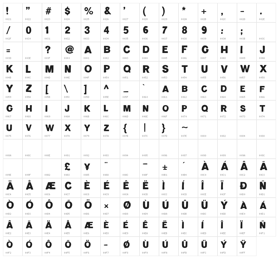 Crelude Handcrafted Regular Character Map