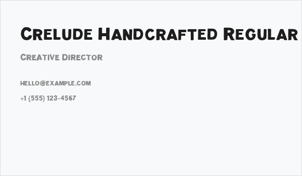 Crelude Handcrafted Regular Business Card
