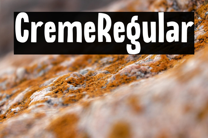 CremeRegular Example 1