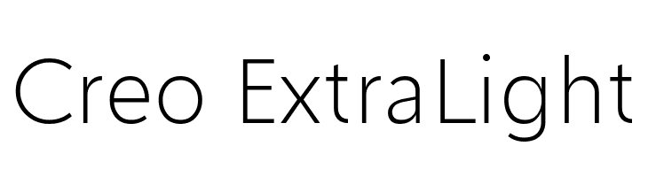 Creo ExtraLight  Frei Schriftart Herunterladen