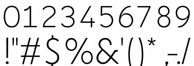 Creo ExtraLight Font OTHER CHARS