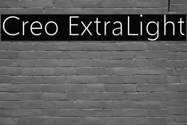 Creo ExtraLight Font examples