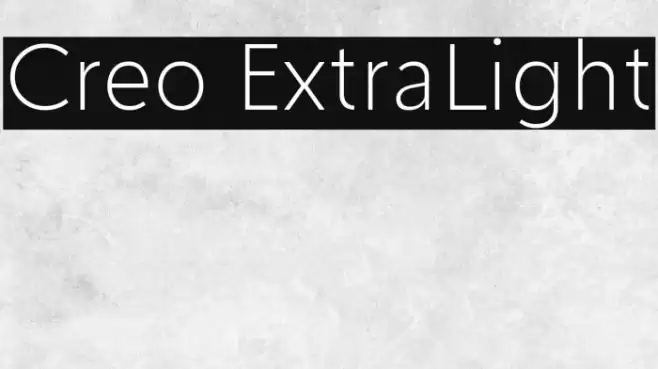 Creo ExtraLight Font examples