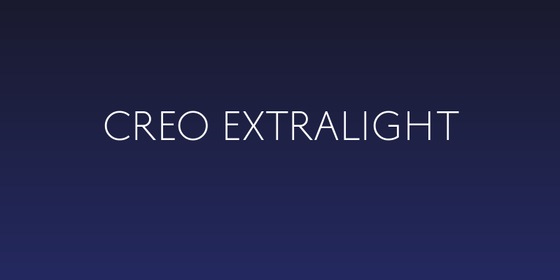 Creo ExtraLight Social Header