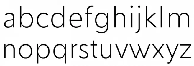 Creo ExtraLight Font Litere mici