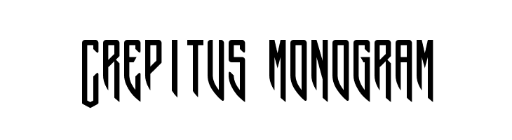 Crepitus monogram  Fuentes Gratis Descargar