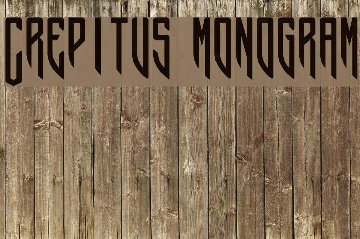 Crepitus monogram Fonte examples