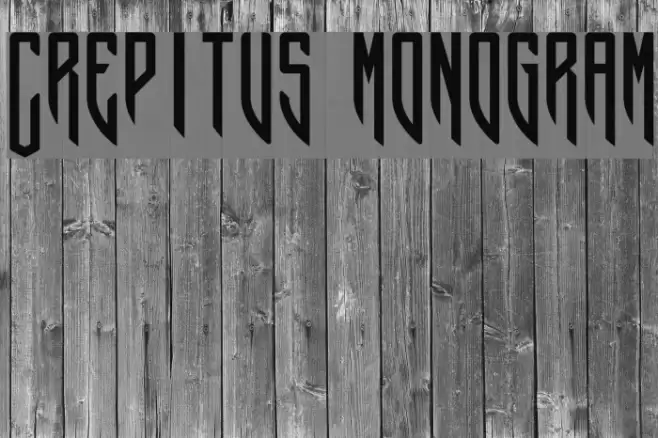Crepitus monogram Fonte examples