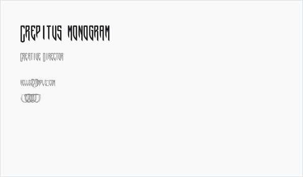 Crepitus monogram Business Card