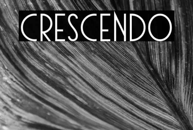 Crescendo Font examples