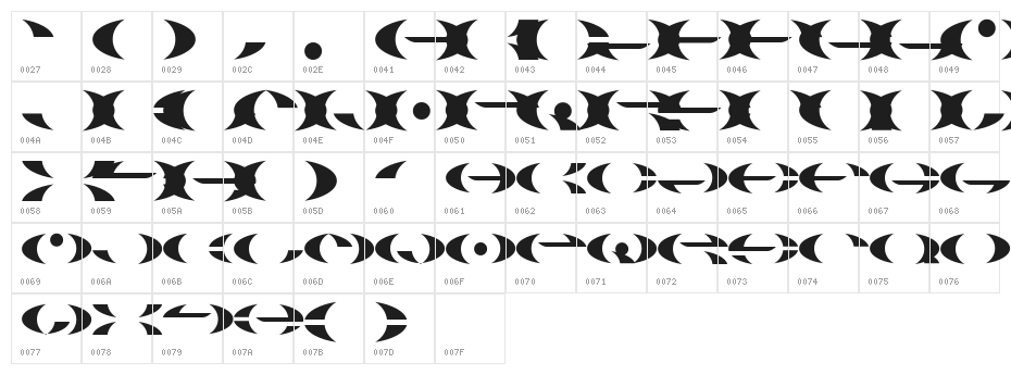 Cresent Obfuscated Character Map