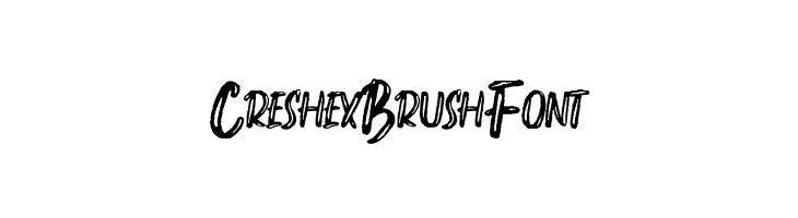 Creshex Brush Font  नि: शुल्क फ़ॉन्ट्स डाउनलोड